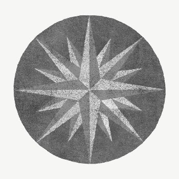 Compass medallion badge collage element | Free PSD - rawpixel