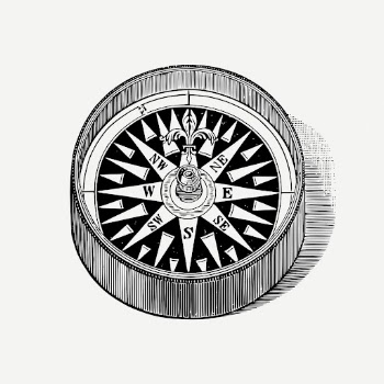 Compass object drawing, vintage illustration | Free PSD - rawpixel
