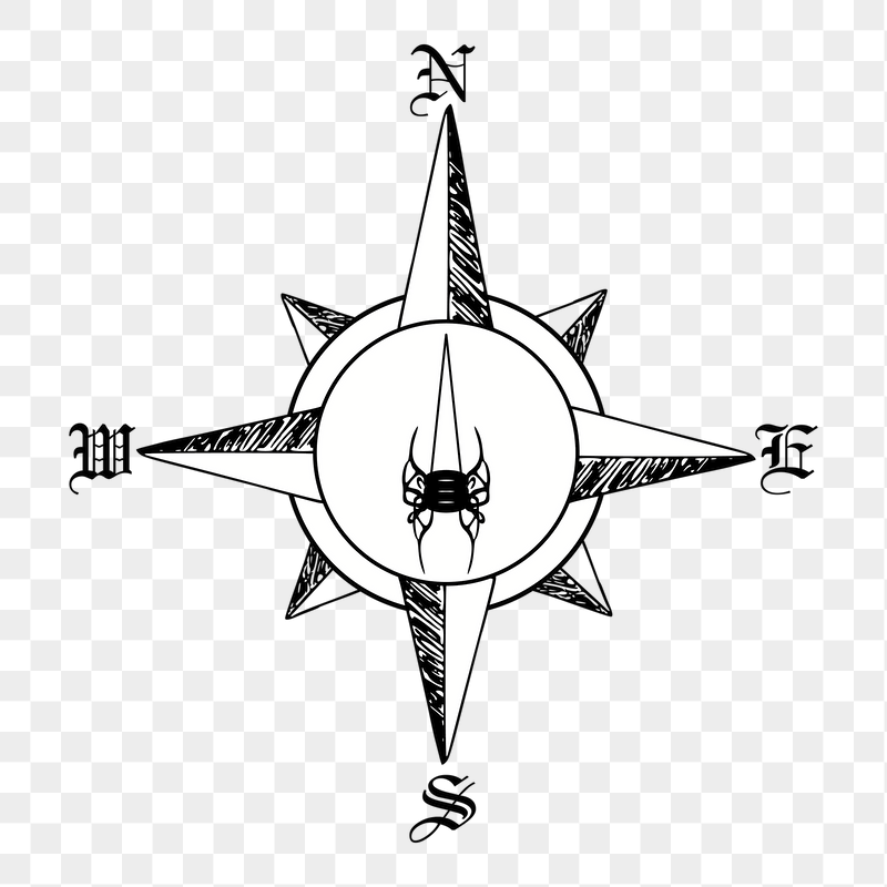 Compass rose png sticker illustration, | Free PNG - rawpixel