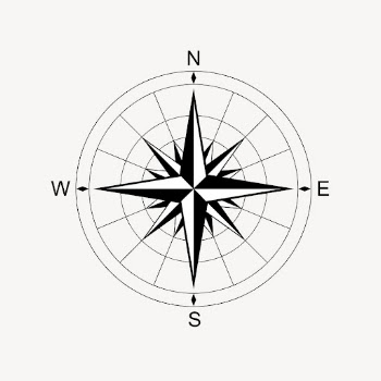Compass rose sticker, travel illustration | Free PSD - rawpixel