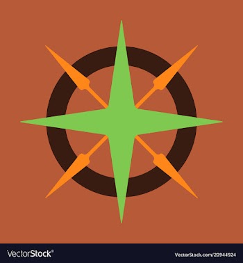 Compass rose with north south east and west vector image