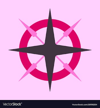 Compass rose with north south east and west vector image