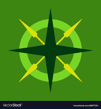 Compass rose with north south east and west vector image