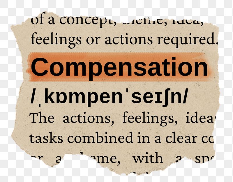 Compensation png word sticker, torn | Free PNG - rawpixel