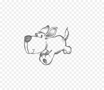 Complete Dog Care Age of Enlightenment Puppy Illustration - Hand-painted black and white puppy sketch pattern 