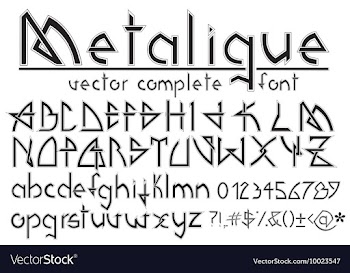 Complete font set vector image