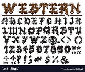 Complete font set vector image