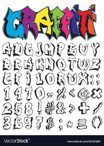 Complete font set vector image