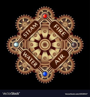 Composition in stipmank style vector image