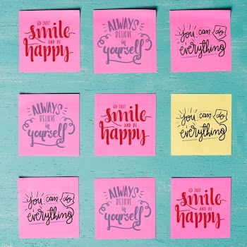Composition of post it notes Free Psd
