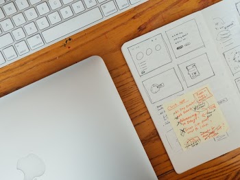          Computer  & Wireframes Free Photo     