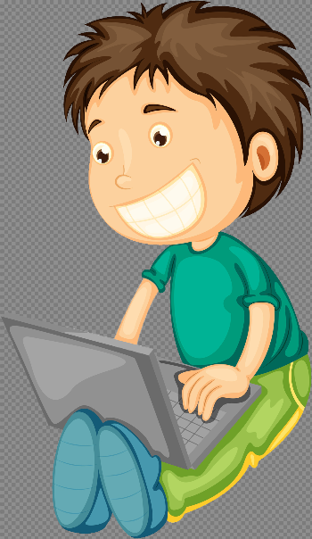 Computer Boy Clipart - Boy And Girl On Laptop Clipart - Png ...