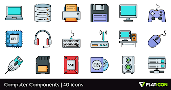 Computer Components 40 free icons (SVG, EPS, PSD, PNG files)