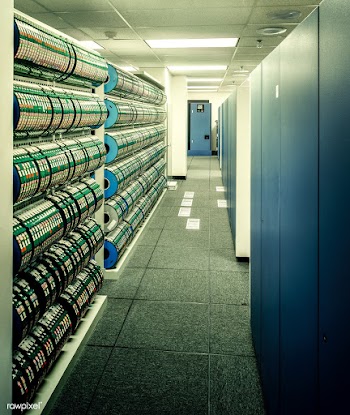 Computer data storage in a modern office buil.. | Free public domain photo - 434018