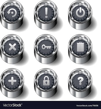 Computer desktop icons vector image