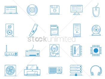 Computer devices icon set