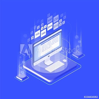 Computer display, keyboard, mouse pad and programming languages
