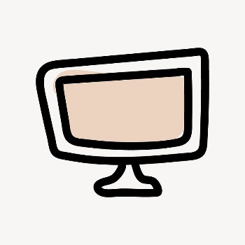 Computer  doodle collage element | Free Vector - rawpixel