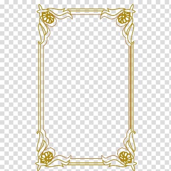 Computer file, Gold frame transparent background PNG clipart