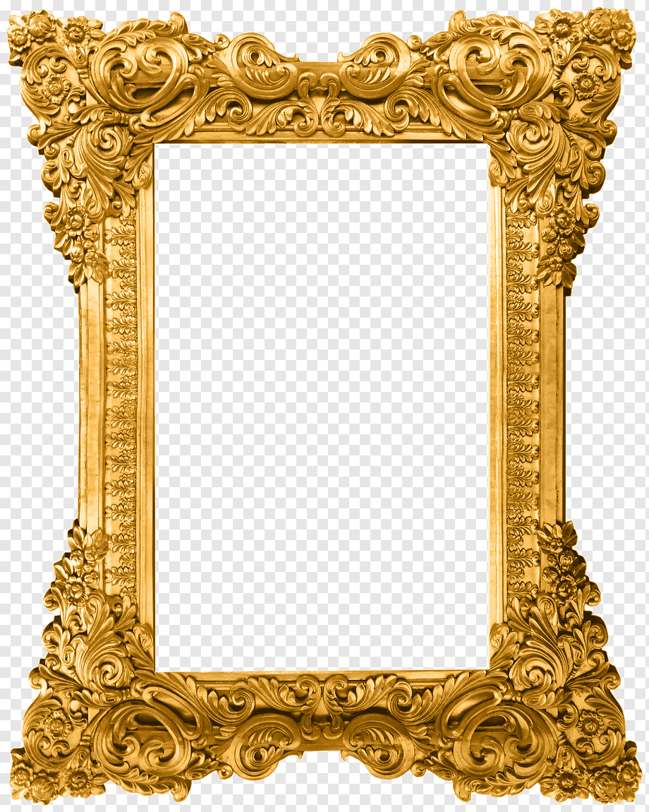 Computer file, Gold pattern frame, gold ornate frame template, frame, golden Frame, trendy Frame png