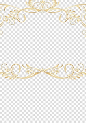 Computer file, Vintage gold lace border , gold scroll border transparent background PNG clipart