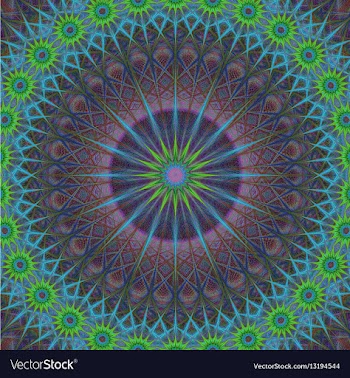 Computer generated fractal ornament background vector image