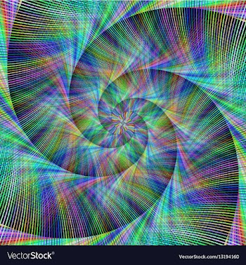 Computer generated spiral fractal background vector image