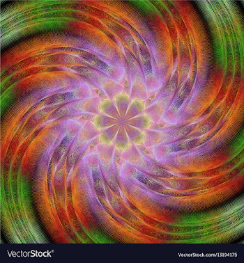 Computer generated spiral fractal background vector image