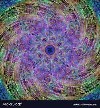 Computer generated spiral fractal background vector image