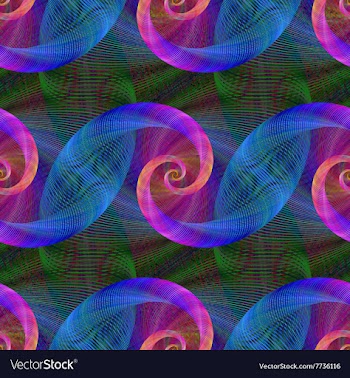Computer generated spiral fractal pattern vector image