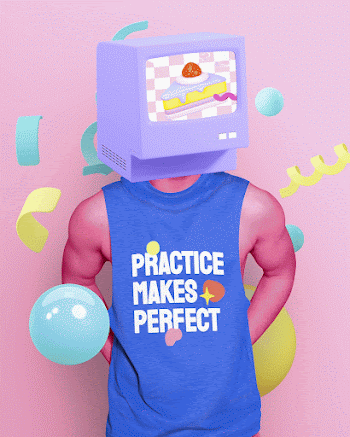 Computer-headed man in tank top, | Free Photo - rawpixel