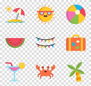 Computer Icons Summer Desktop , watercolor summer transparent background PNG clipart
