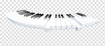Computer keyboard Black and white, Cartoon arc-shaped black and white keyboard keys transparent background PNG clipart
