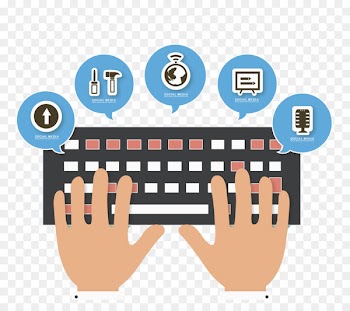 Computer keyboard Finger Event Cartoon - Watercolor keyboard 
