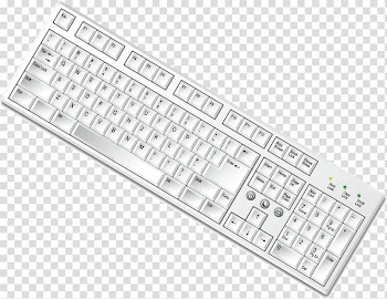 Computer keyboard , White keyboard decoration design transparent background PNG clipart