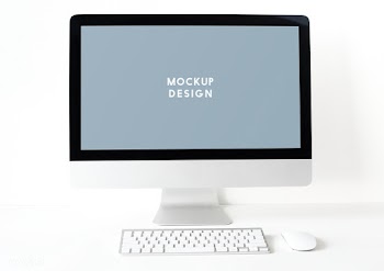 Computer monitor screen mockup template | Free stock psd mockup - 527637