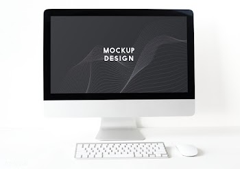 Computer monitor screen mockup template | Free stock psd mockup - 527639