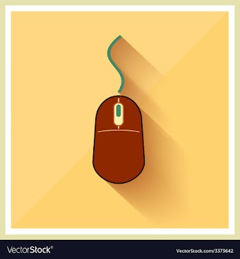  					Computer mouse flat vintage icon vector image														