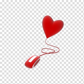 Computer mouse Love Valentines Day Heart, Mouse hearts transparent background PNG clipart
