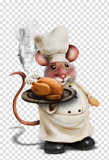 Computer mouse Muis, Little mouse chef transparent background PNG clipart