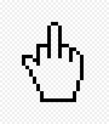 Computer mouse Pointer Cursor Computer Icons - middle finger 