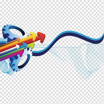 Computer network Icon, Arrows and wavy lines transparent background PNG clipart