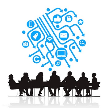 Computer network meeting | Free stock vector - 393999