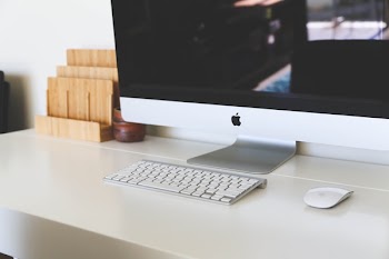          Computer on Minimal Desk Free Photo     