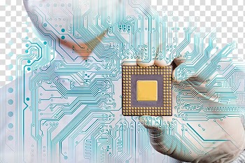 Computer processor unit, Integrated circuit Printed circuit board Electronic circuit SPICE Motherboard, Blue chip lines transparent background PNG clipart