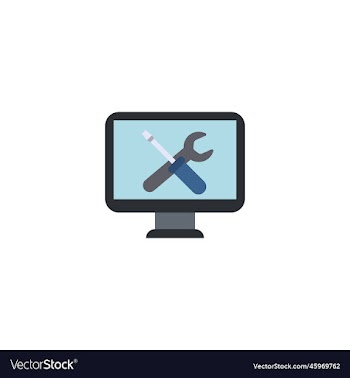 computer repair creative icon flat from services