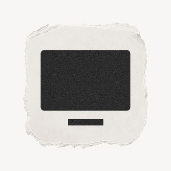 Computer screen icon, ripped paper | Free Icons - rawpixel