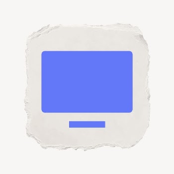 Computer screen icon, ripped paper | Free Icons - rawpixel