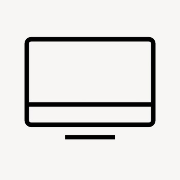 Computer screen line icon, minimal | Free Icons - rawpixel