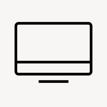 Computer screen line icon, minimal | Free Icons - rawpixel